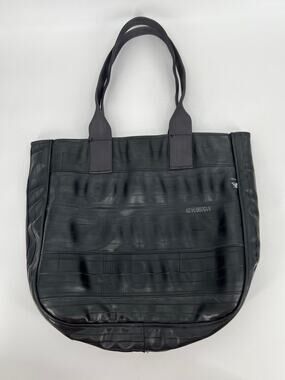 Alchemy Goods Shoulder Tote Bag Upcycled Bicycle Inner Tube Large Open Top Black